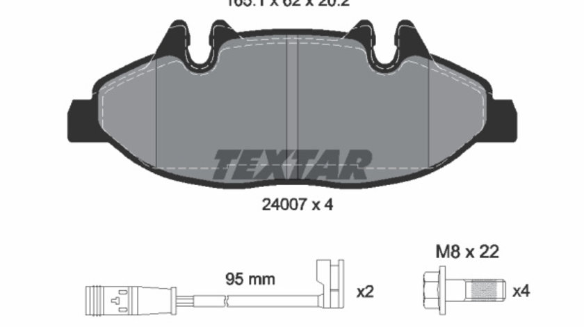 Set placute frana,frana disc punte fata (2400701 TEXTAR) MERCEDES-BENZ,MERCEDES-BENZ (FJDA)