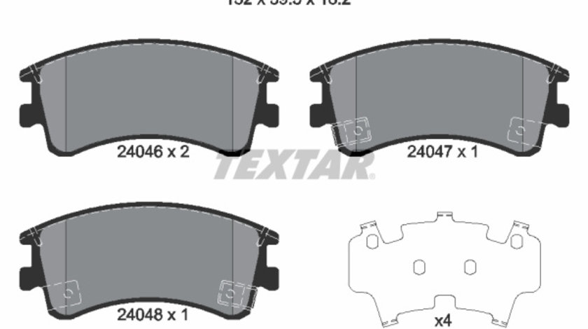 Set placute frana,frana disc punte fata (2404601 TEXTAR) MAZDA