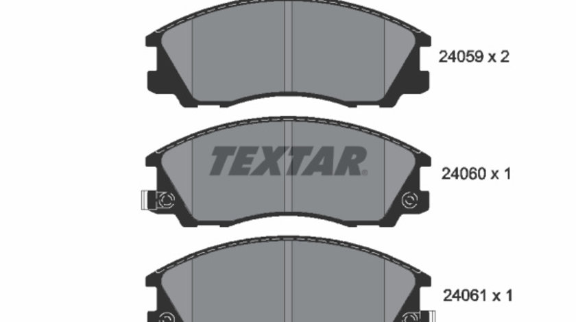 Set placute frana,frana disc punte fata (2405901 TEXTAR) HYUNDAI,HYUNDAI (HUATAI),JDMC,LANDWIND (JMC)