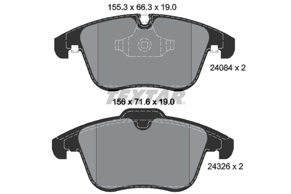 Set placute frana,frana disc punte fata (2408401 TEXTAR) DAIMLER,JAGUAR