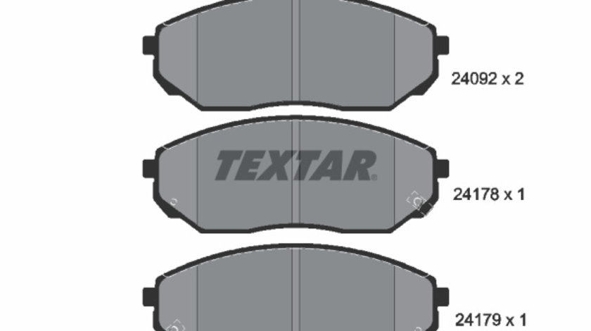 Set placute frana,frana disc punte fata (2409201 TEXTAR) JINBEI,KIA,TIANMA