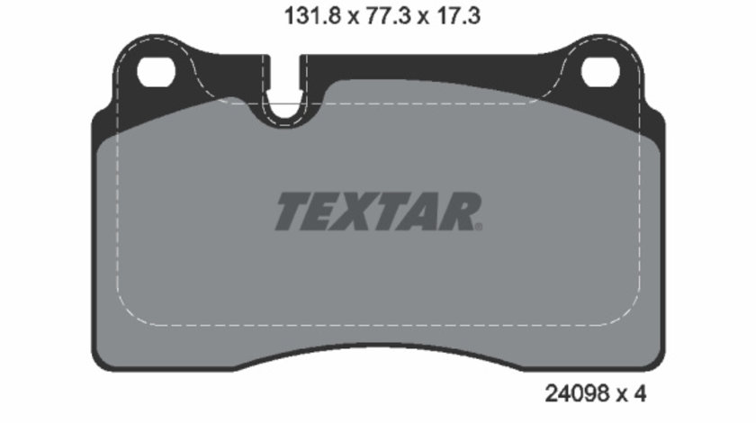 Set placute frana,frana disc punte fata (2409801 TEXTAR) VW