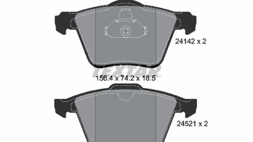 Set placute frana,frana disc punte fata (2414201 TEXTAR) FORD,FORD AUSTRALIA,VOLVO,VOLVO (CHANGAN),VOLVO ASIA