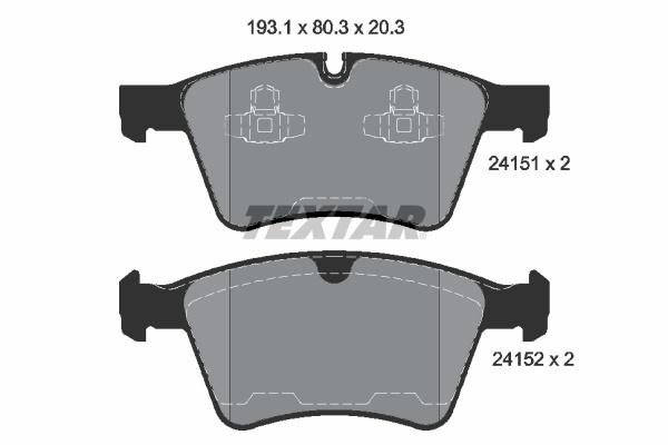 Set placute frana,frana disc punte fata (2415101 TEXTAR) MERCEDES-BENZ