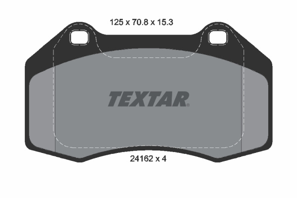 Set placute frana,frana disc punte fata (2416201 TEXTAR) ALPINE,RENAULT