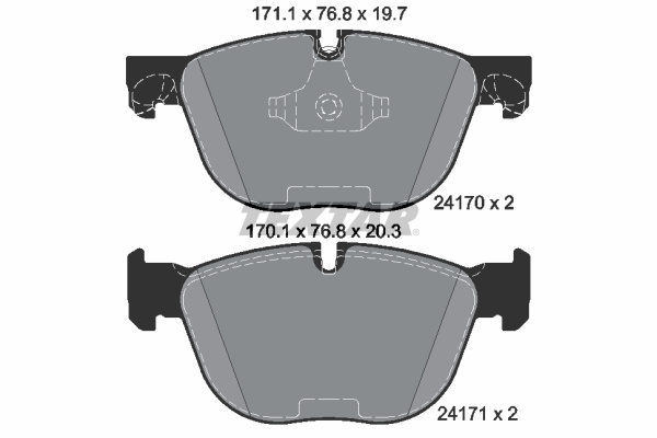Set placute frana,frana disc punte fata (2417081 TEXTAR) BMW