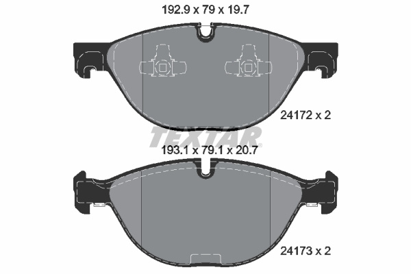 Set placute frana,frana disc punte fata (2417201 TEXTAR) BMW