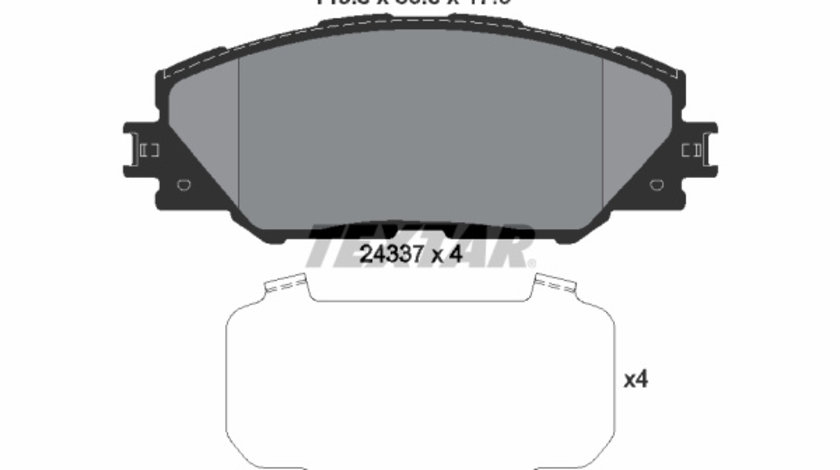 Set placute frana,frana disc punte fata (2433701 TEXTAR) JMC,LANDWIND (JMC),PONTIAC,SCION,TOYOTA,TOYOTA (FAW),TOYOTA (GAC)