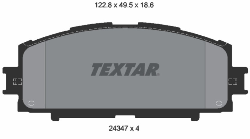 Set placute frana,frana disc punte fata (2434701 TEXTAR) DAIHATSU,GREAT WALL,TOYOTA,TOYOTA (GAC)