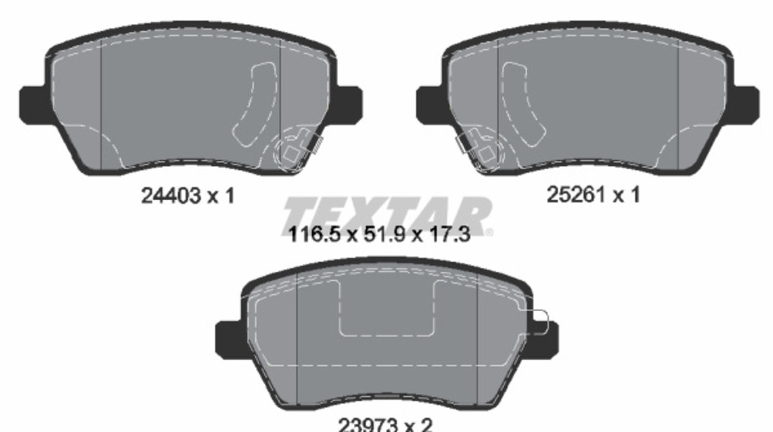 Set placute frana,frana disc punte fata (2440301 TEXTAR) DATSUN,NISSAN,RENAULT