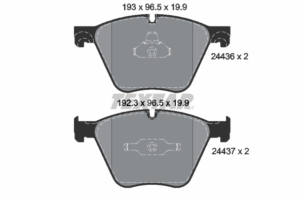 Set placute frana,frana disc punte fata (2443601 TEXTAR) BMW