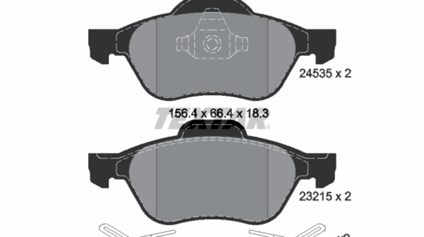 Set placute frana,frana disc punte fata (2453501 TEXTAR) RENAULT