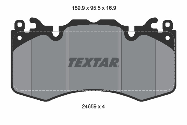 Set placute frana,frana disc punte fata (2465901 TEXTAR) LAND ROVER