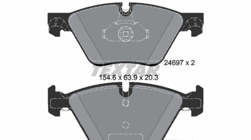 Set placute frana,frana disc punte fata (2469781 TEXTAR) BMW,BMW (BRILLIANCE)