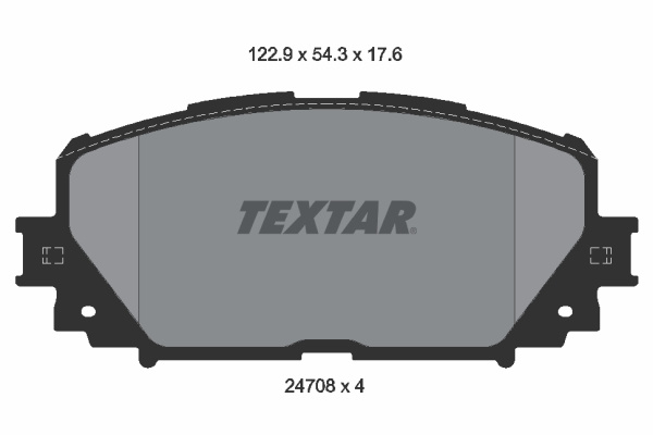 Set placute frana,frana disc punte fata (2470801 TEXTAR) DAIHATSU,TOYOTA
