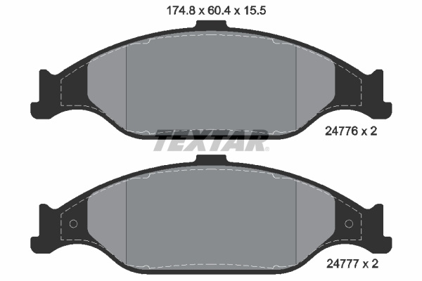 Set placute frana,frana disc punte fata (2477601 TEXTAR) FORD USA