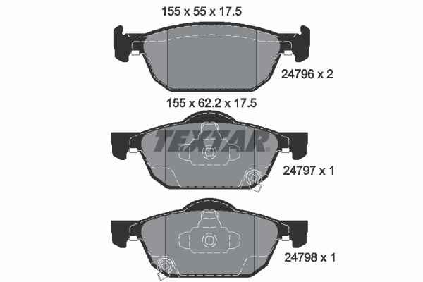 Set placute frana,frana disc punte fata (2479601 TEXTAR) HONDA