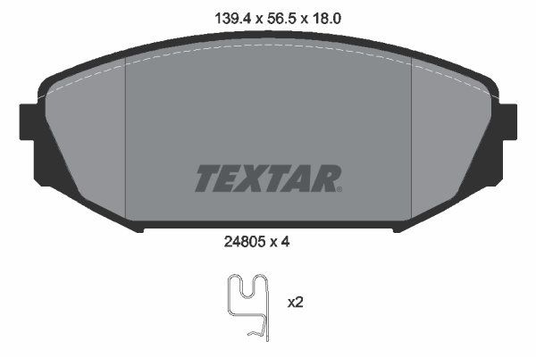 Set placute frana,frana disc punte fata (2480501 TEXTAR) HONDA