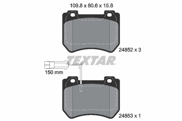 Set placute frana,frana disc punte fata (2485201 TEXTAR) ALFA ROMEO