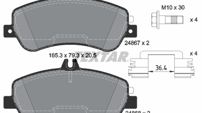 Set placute frana,frana disc punte fata (2486781 TEXTAR) MERCEDES-BENZ,MERCEDES-BENZ (BBDC)