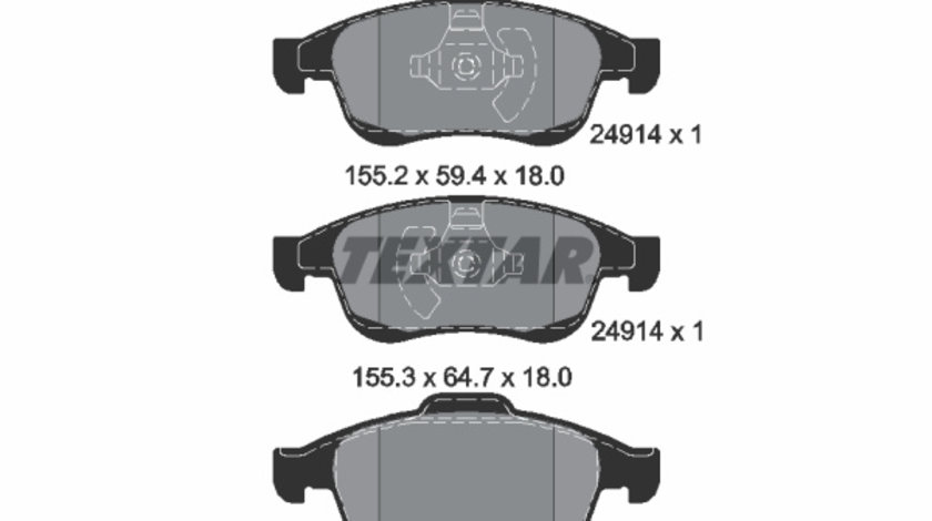 Set placute frana,frana disc punte fata (2491401 TEXTAR) DACIA,NISSAN,RENAULT,SAMSUNG