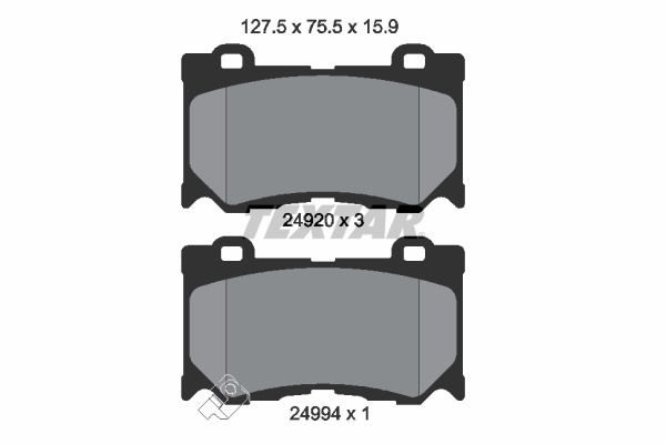 Set placute frana,frana disc punte fata (2492001 TEXTAR) INFINITI