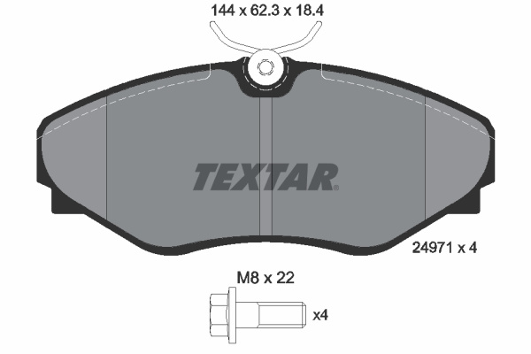 Set placute frana,frana disc punte fata (2497101 TEXTAR) RENAULT