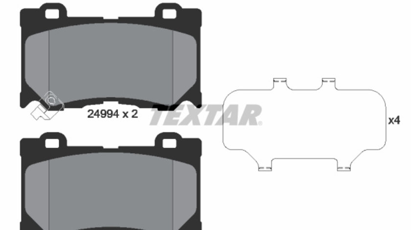 Set placute frana,frana disc punte fata (2499401 TEXTAR) INFINITI,NISSAN