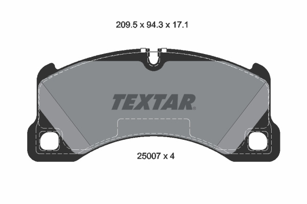 Set placute frana,frana disc punte fata (2500703 TEXTAR) PORSCHE