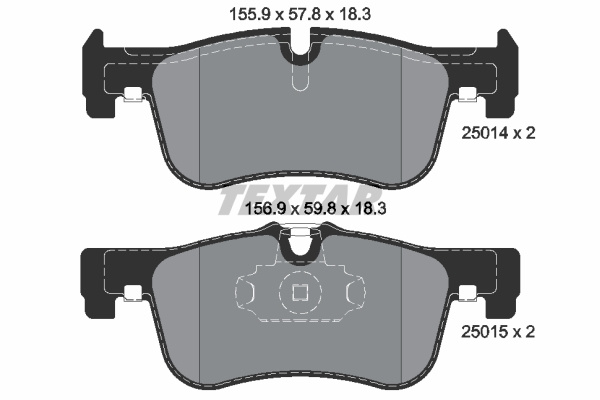 Set placute frana,frana disc punte fata (2501401 TEXTAR) BMW