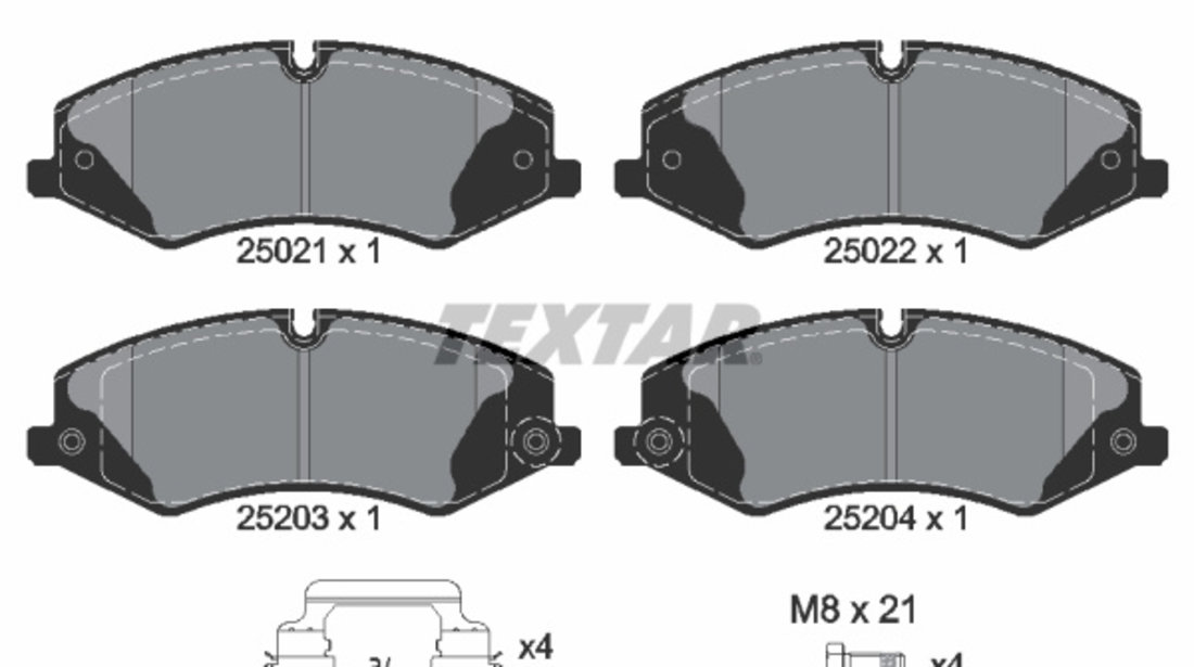 Set placute frana,frana disc punte fata (2502201 TEXTAR) LAND ROVER,LAND ROVER (CHERY)