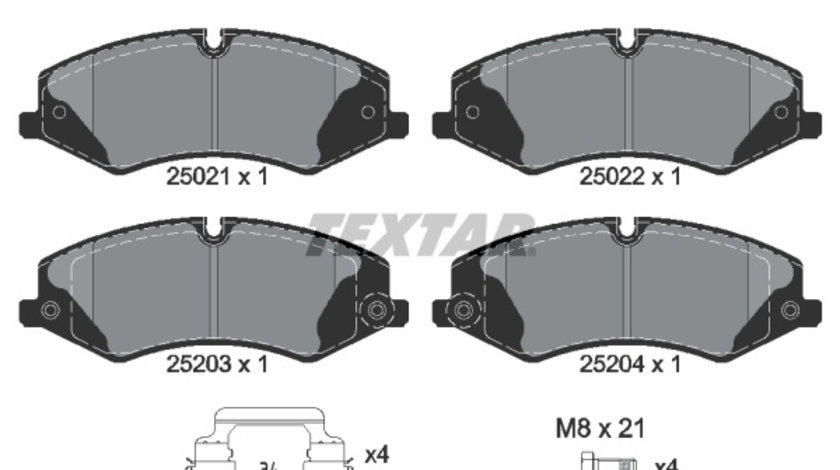 Set placute frana,frana disc punte fata (2502201 TEXTAR) LAND ROVER,LAND ROVER (CHERY)