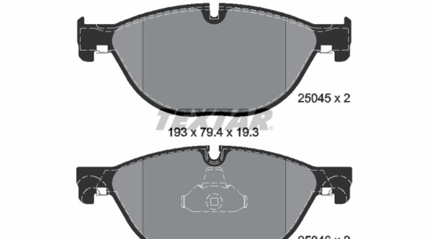 Set placute frana,frana disc punte fata (2504581 TEXTAR) ALPINA,BMW