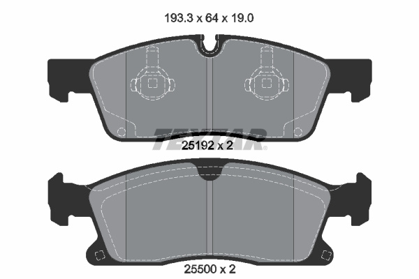 Set placute frana,frana disc punte fata (2519201 TEXTAR) MERCEDES-BENZ