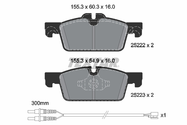 Set placute frana,frana disc punte fata (2522204 TEXTAR) PEUGEOT