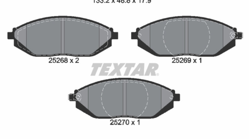 Set placute frana,frana disc punte fata (2526801 TEXTAR) CHEVROLET,HOLDEN,TOYOTA