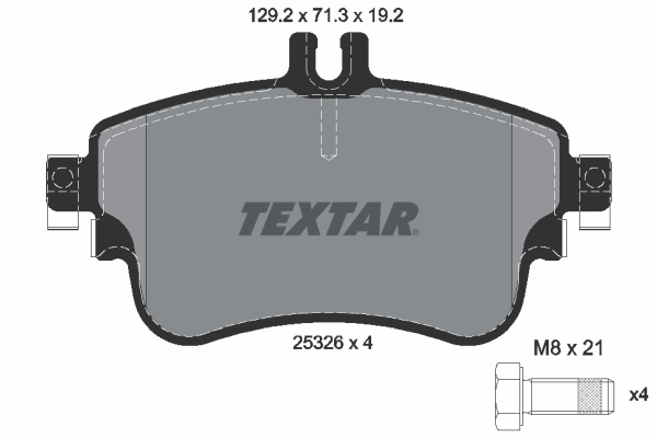 Set placute frana,frana disc punte fata (2532601 TEXTAR) MERCEDES-BENZ