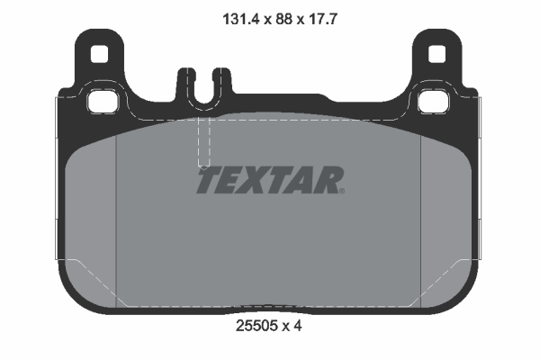 Set placute frana,frana disc punte fata (2550501 TEXTAR) MERCEDES-BENZ