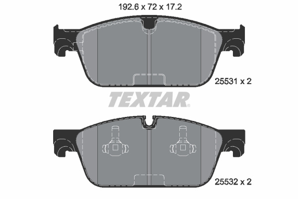 Set placute frana,frana disc punte fata (2553103 TEXTAR) MERCEDES-BENZ
