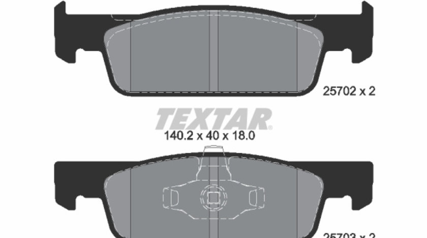 Set placute frana,frana disc punte fata (2570201 TEXTAR) DACIA,MERCEDES-BENZ,RENAULT,SMART