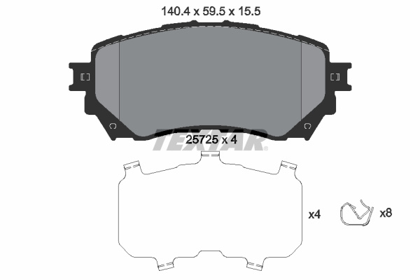 Set placute frana,frana disc punte fata (2572501 TEXTAR) MAZDA,MAZDA (FAW)