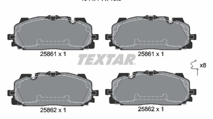 Set placute frana,frana disc punte fata (2586101 TEXTAR) AUDI,AUDI (FAW),AUDI (SAIC),CUPRA,VW