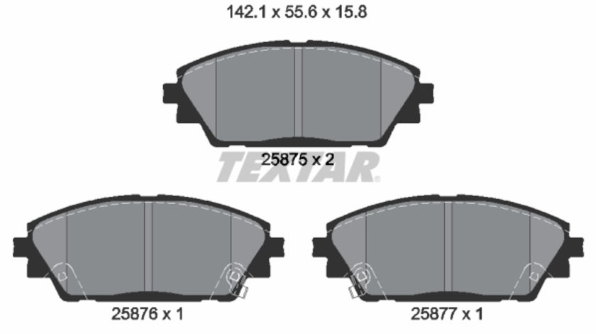 Set placute frana,frana disc punte fata (2587501 TEXTAR) MAZDA,MAZDA (CHANGAN)