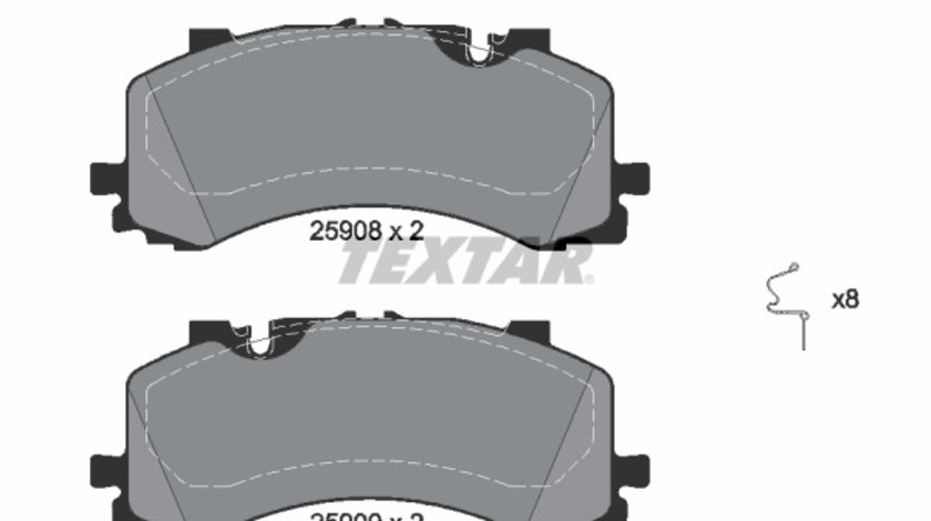 Set placute frana,frana disc punte fata (2590801 TEXTAR) AUDI,VW