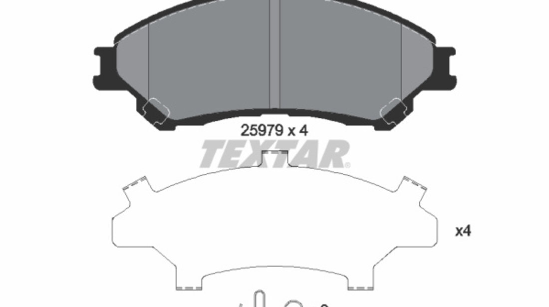 Set placute frana,frana disc punte fata (2597901 TEXTAR) MG (SAIC),MITSUBISHI,NISSAN,SUZUKI,SUZUKI (CHANGAN)