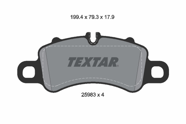 Set placute frana,frana disc punte fata (2598303 TEXTAR) PORSCHE