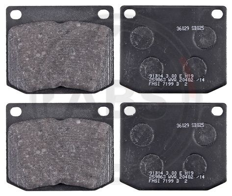 Set placute frana,frana disc punte fata (36029 ABS) SAAB