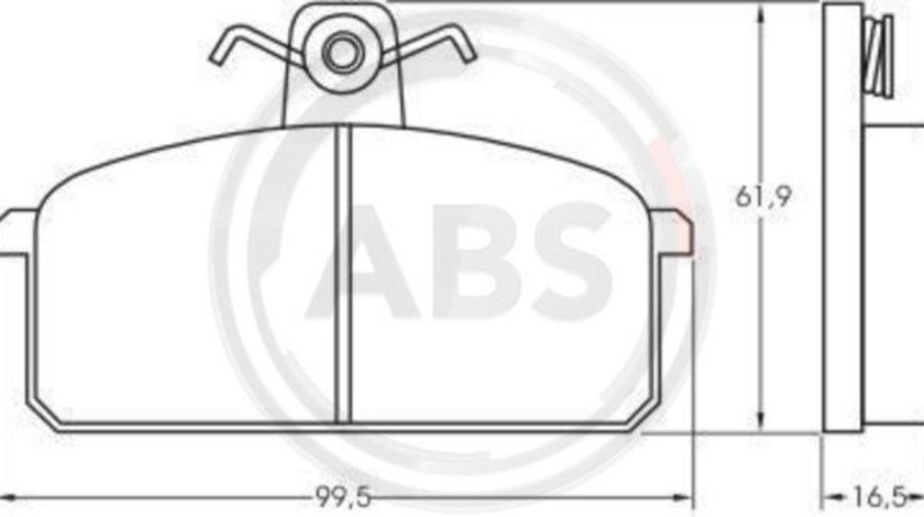 Set placute frana,frana disc punte fata (36146 ABS) AUTOBIANCHI,LANCIA