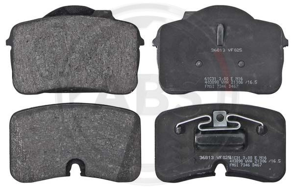 Set placute frana,frana disc punte fata (36813 ABS) AUDI