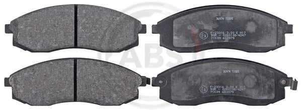 Set placute frana,frana disc punte fata (36974 ABS) MITSUBISHI,NISSAN